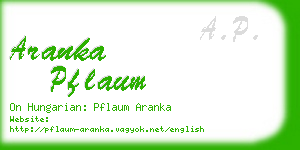 aranka pflaum business card